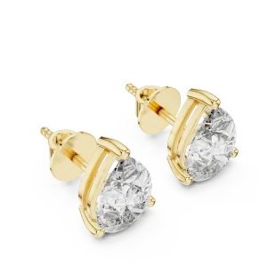 Celestial Dewdrop Solitaire Studs - Image 2