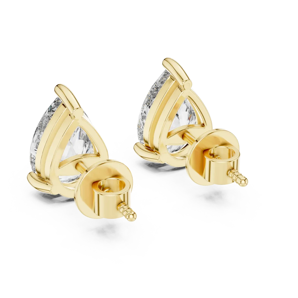 Celestial Dewdrop Solitaire Studs - Image 3