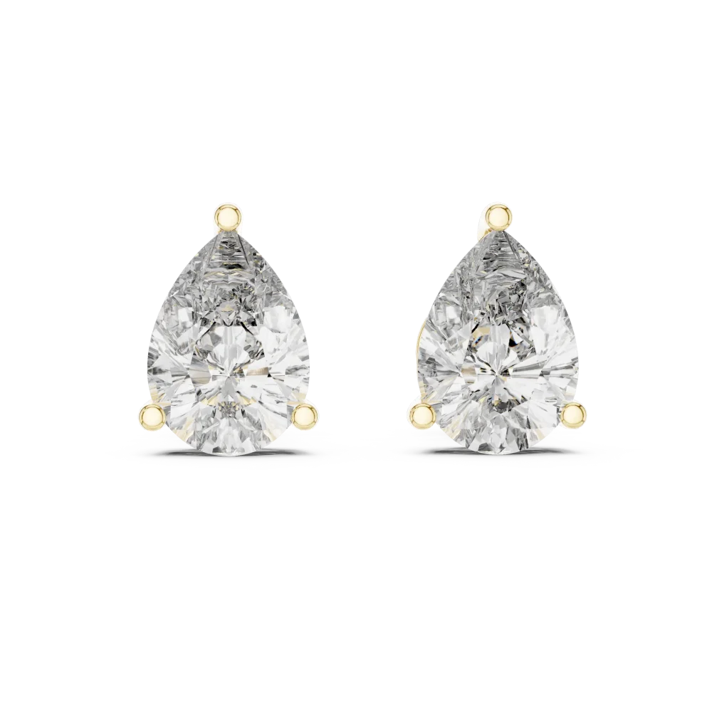 Celestial Dewdrop Solitaire Studs - Image 4