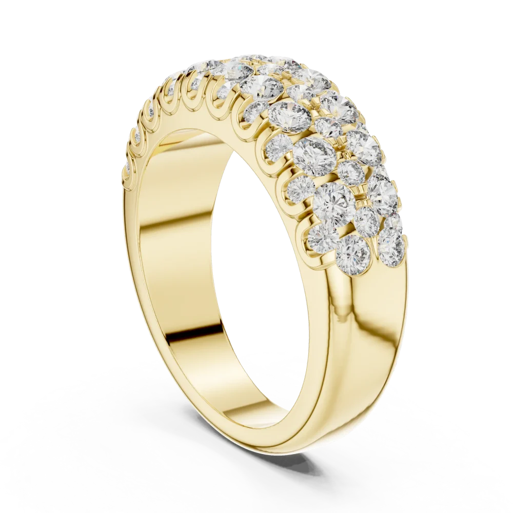 Luminary Pavé-Set Round Brilliant Multi-Row Eternity Band - Image 3