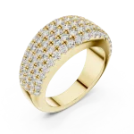 Infinite Pavé-Set Round Brilliant Multi-Row Statement Band