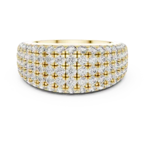 Infinite Pavé-Set Round Brilliant Multi-Row Statement Band - Image 2