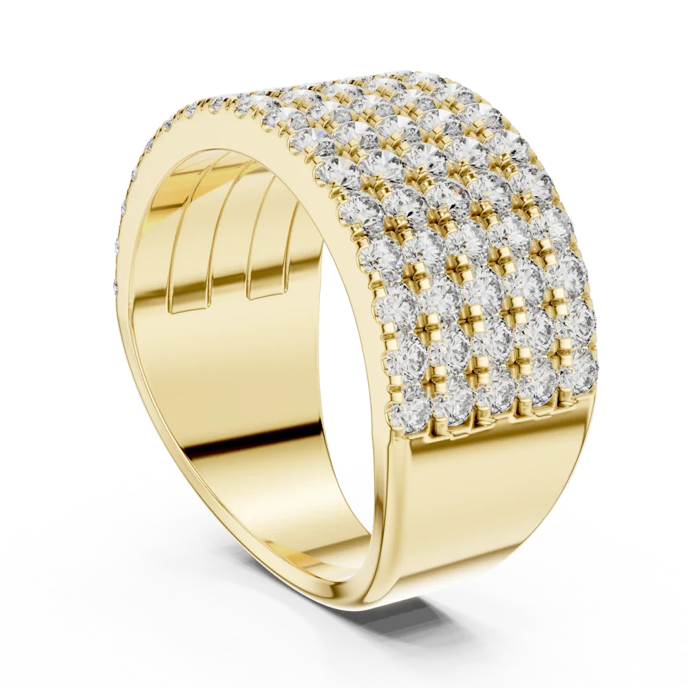 Luminary Pavé-Set Round Brilliant Multi-Row Eternity Band - Image 3