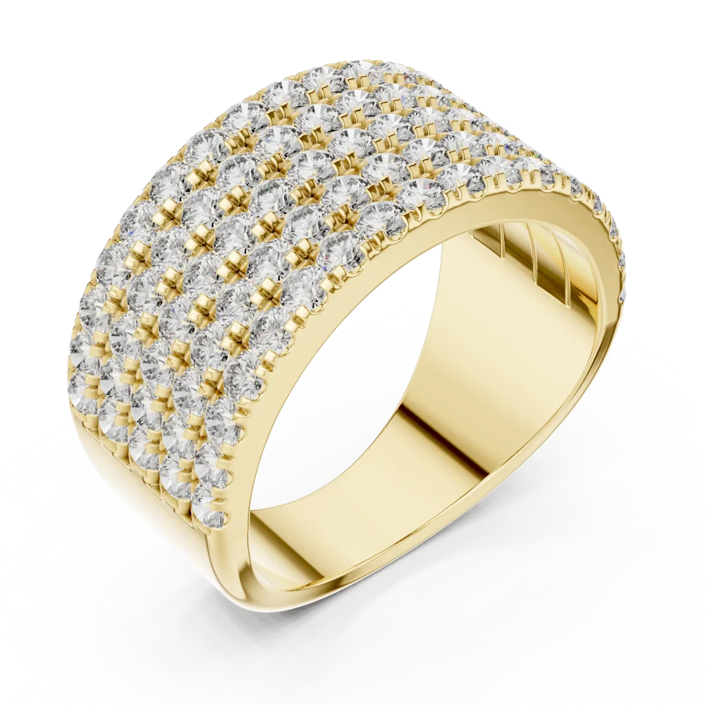 Discover the Luminary Multi-Row Eternity Band, featuring 85 brilliant-cut DIAMEUR diamonds in a sleek, modern silhouette. Elevate your style today.