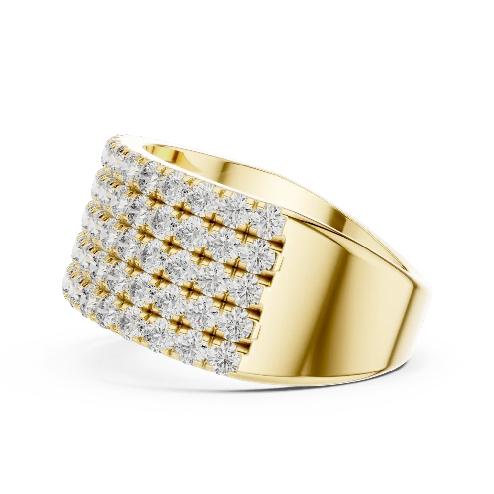 Luminary Pavé-Set Round Brilliant Multi-Row Eternity Band - Image 4