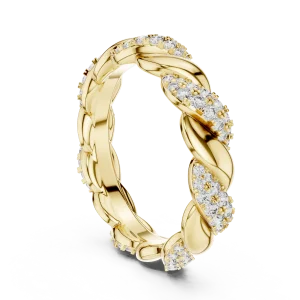 Ethereal Infinity Twist Pavé-Set Round Cut Diamond Band - Image 3