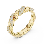 Ethereal Infinity Twist Pavé-Set Round Cut Diamond Band