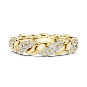 Ethereal Infinity Twist Pavé-Set Round Cut Diamond Band - Image 4