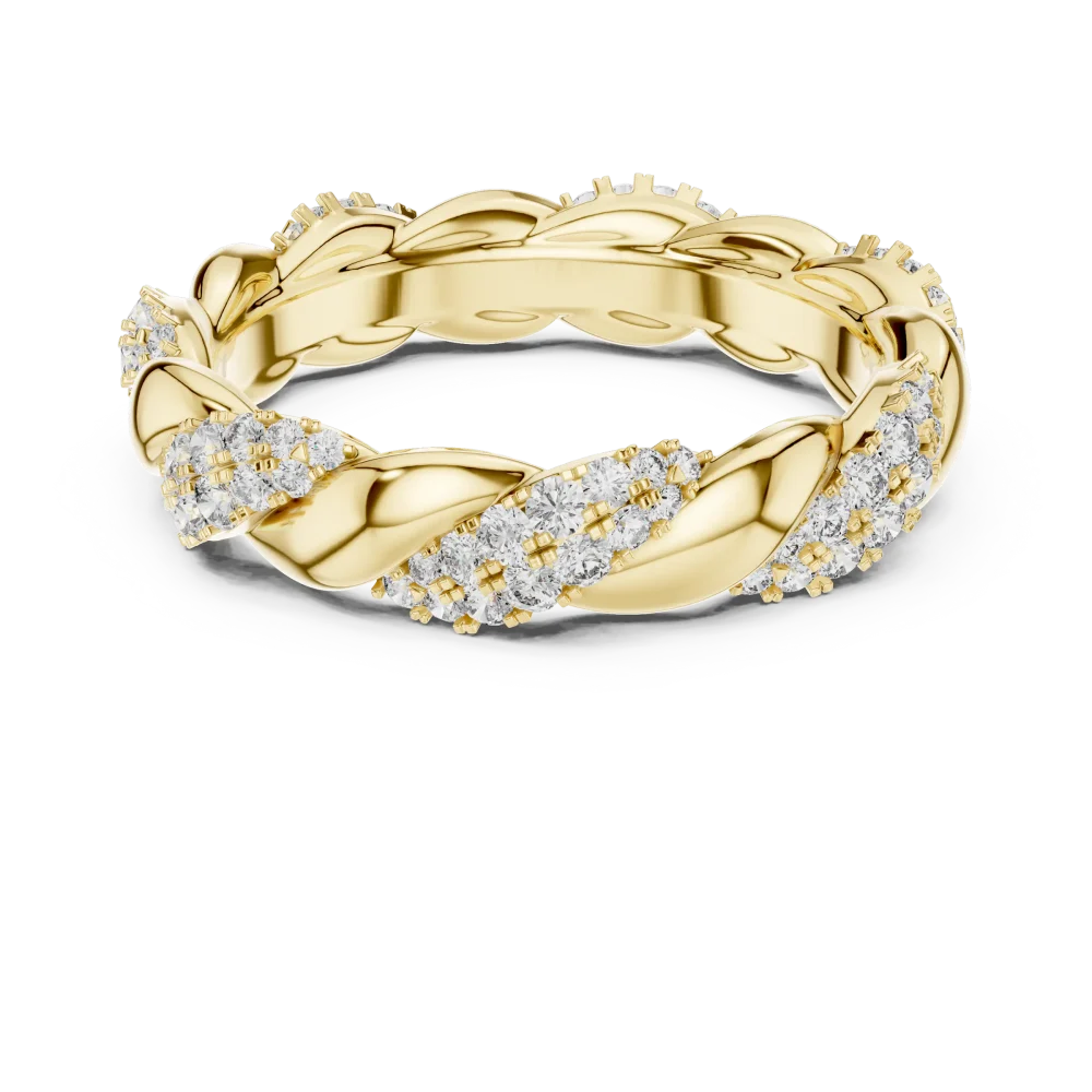 Ethereal Infinity Twist Pavé-Set Round Cut Diamond Band - Image 2