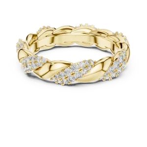 Ethereal Infinity Twist Pavé-Set Round Cut Diamond Band - Image 2