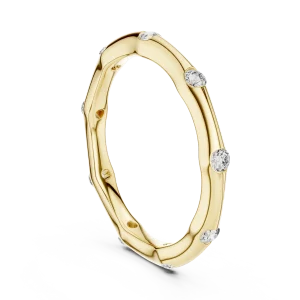 Luminary Round Bezel-Set Fluid Contour Band - Image 3
