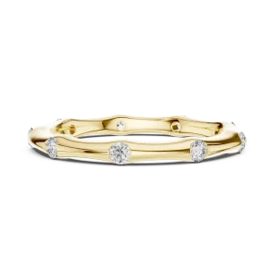 Luminary Round Bezel-Set Fluid Contour Band - Image 4