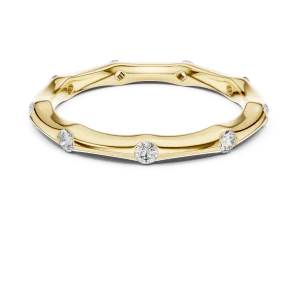 Luminary Round Bezel-Set Fluid Contour Band - Image 2
