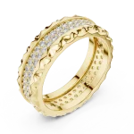 Luminary Round Diamond Architectural Pavé-Set Eternity Band