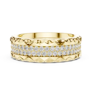 Luminary Round Diamond Architectural Pavé-Set Eternity Band - Image 2