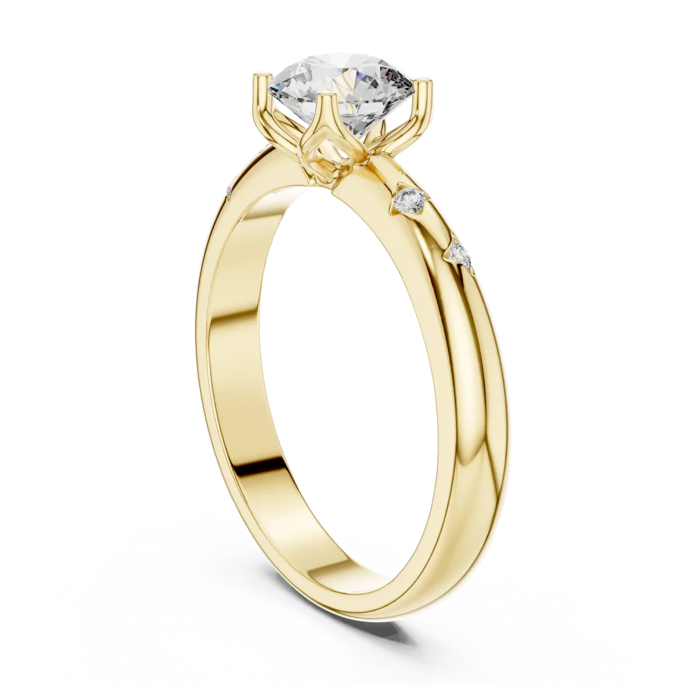 Luminary Round Brilliant Pavé-Set Solitaire Ring - Image 3