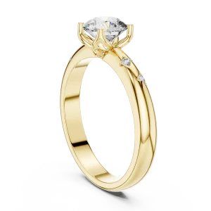 Luminary Round Brilliant Pavé-Set Solitaire Ring - Image 3