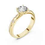 Luminary Round Brilliant Pavé-Set Solitaire Ring