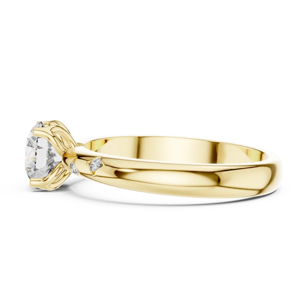 Luminary Round Brilliant Pavé-Set Solitaire Ring - Image 4