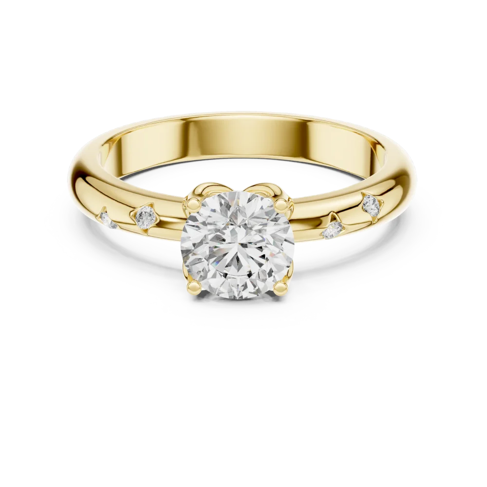 Luminary Round Brilliant Pavé-Set Solitaire Ring - Image 2