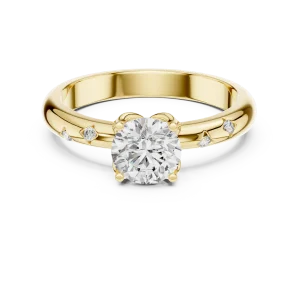 Luminary Round Brilliant Pavé-Set Solitaire Ring - Image 2
