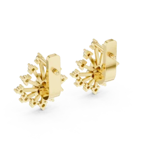 Luminary Round Brilliant Starburst Pavé Stud Earrings - Image 4