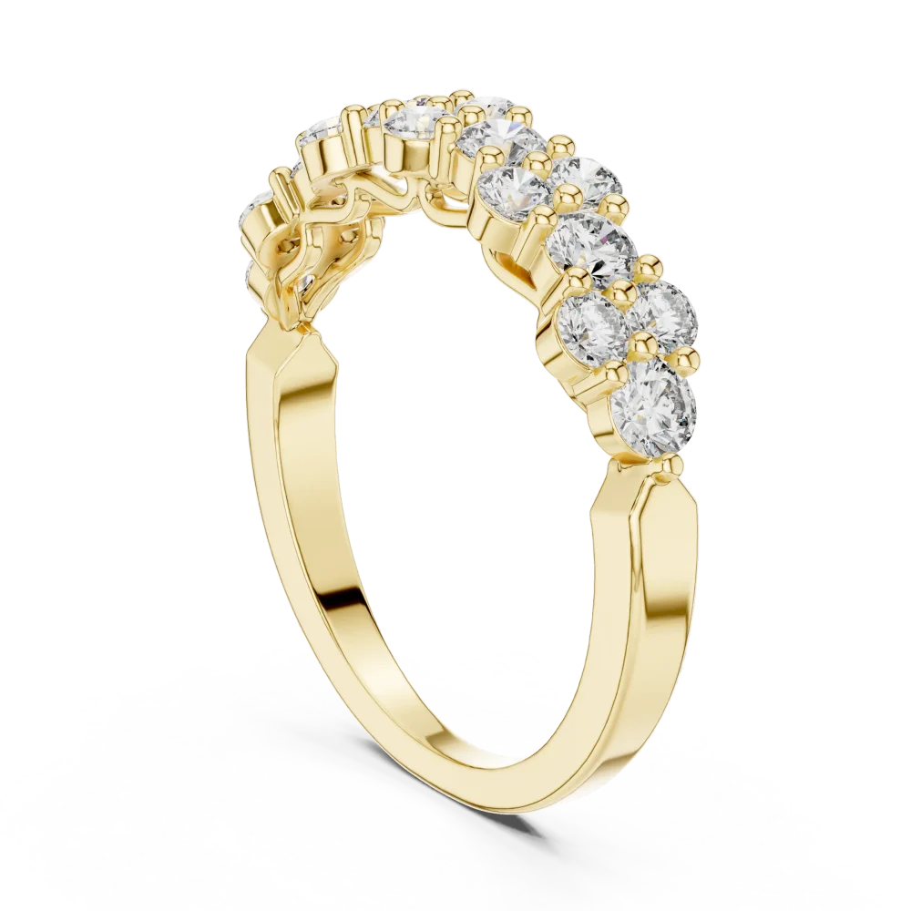 Luminary Round Brilliant Pavé-Set Multi-Stone Band - Image 3