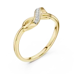 Infinite Silhouette Pavé-Set Round Cut Casual Ring