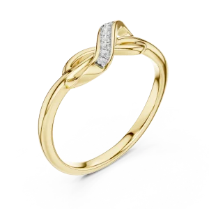 Infinite Silhouette Pavé-Set Round Cut Casual Ring