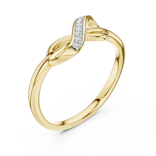 Infinite Silhouette Pavé-Set Round Cut Casual Ring