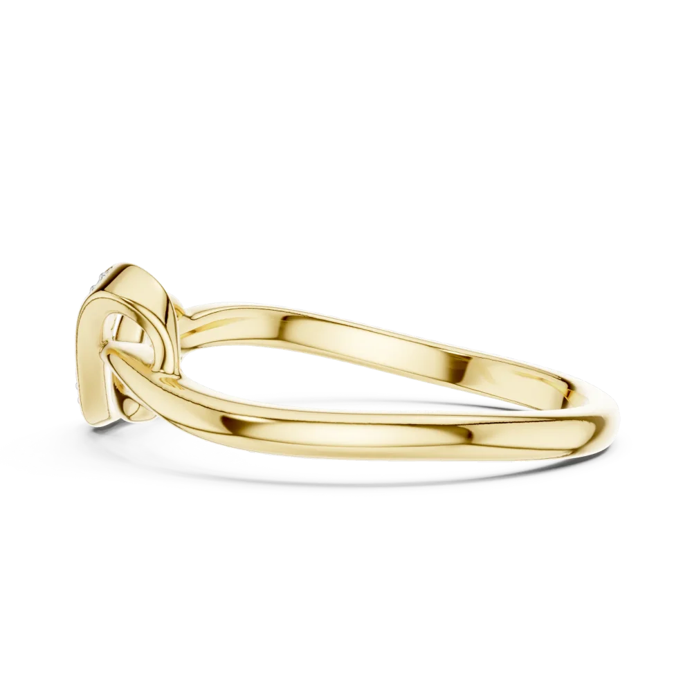 Infinite Silhouette Pavé-Set Round Cut Casual Ring - Image 4