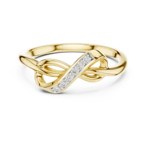Infinite Silhouette Pavé-Set Round Cut Casual Ring - Image 2