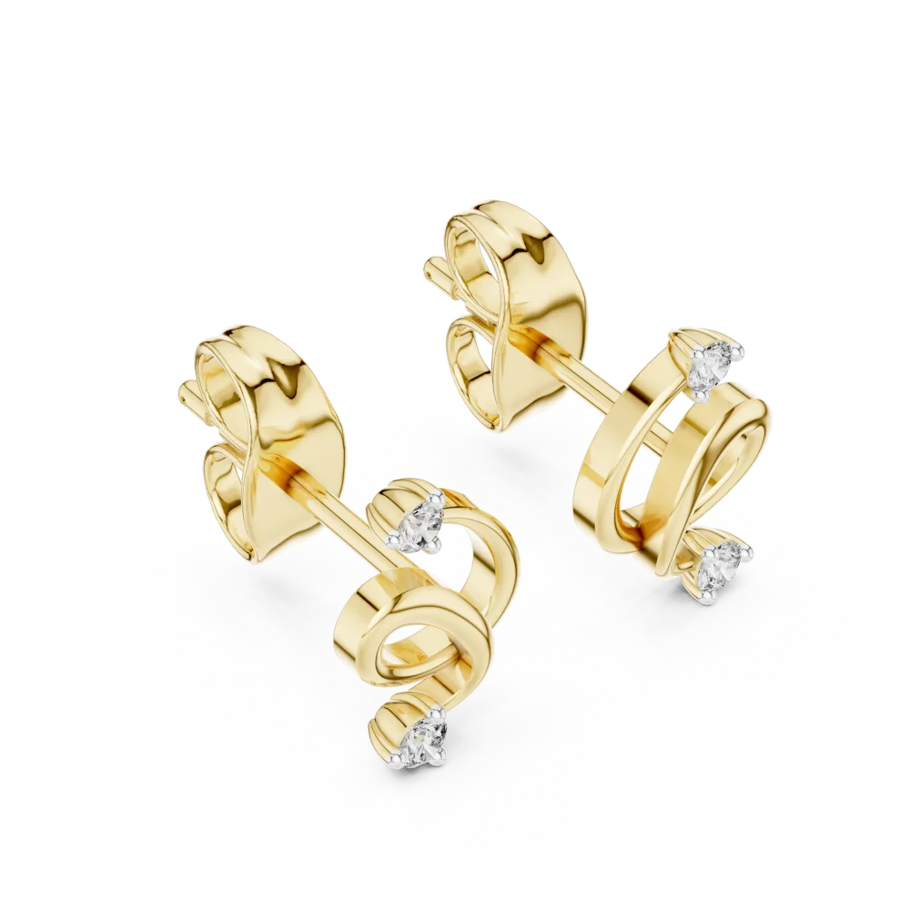 Discover the Fluidity Stud Earrings, where architectural artistry meets the brilliance of DIAMEUR diamonds. Elevate your style—shop today.