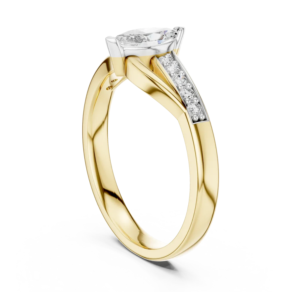 Luminary Marquise Pavé-Set Solitaire Ring - Image 3