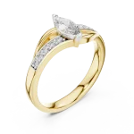 Luminary Marquise Pavé-Set Solitaire Ring