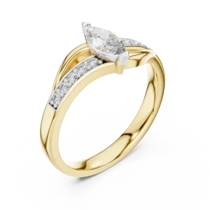 Luminary Marquise Pavé-Set Solitaire Ring