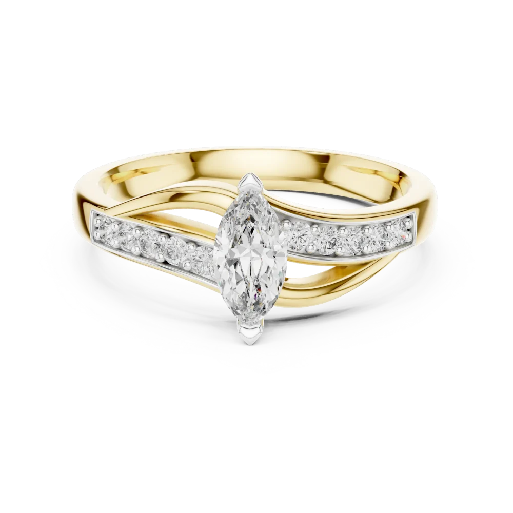 Luminary Marquise Pavé-Set Solitaire Ring - Image 2