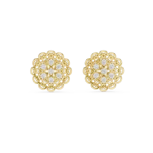 Luminary Round Pavé-Set Filigree Floral Stud Earrings - Image 2