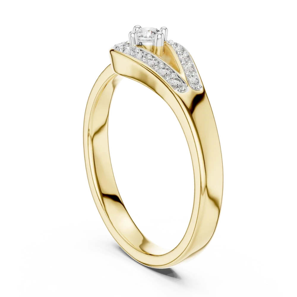 Luminary Round Brilliant Pavé-Set Solitaire Ring - Image 3
