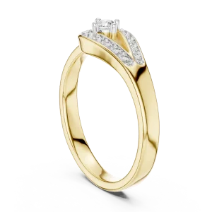 Luminary Round Brilliant Pavé-Set Solitaire Ring - Image 3