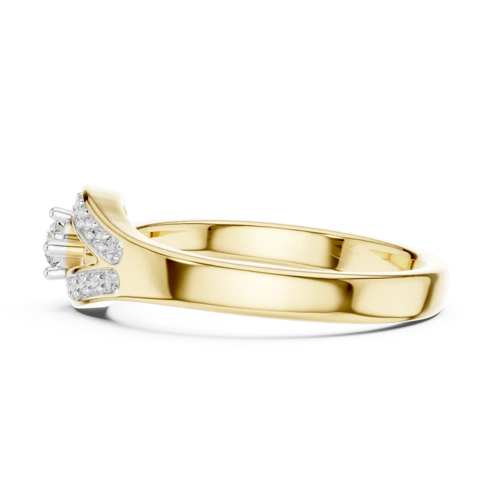 Luminary Round Brilliant Pavé-Set Solitaire Ring - Image 4