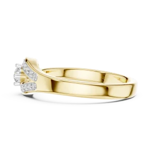 Luminary Round Brilliant Pavé-Set Solitaire Ring - Image 4