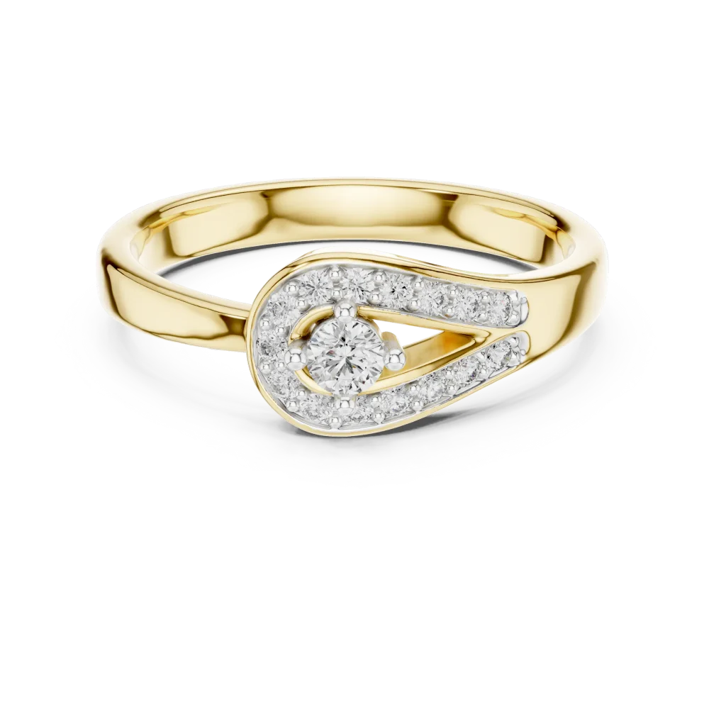 Luminary Round Brilliant Pavé-Set Solitaire Ring - Image 2