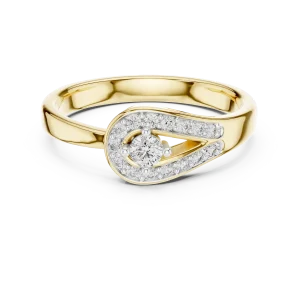 Luminary Round Brilliant Pavé-Set Solitaire Ring - Image 2