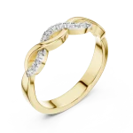 Infinite Radiance Round Cut Pavé-Set Twisted Infinity Band
