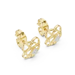 Symmetry Radiant Round Cut Geometric Stud Earrings