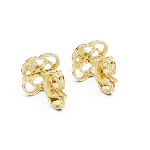 Symmetry Radiant Round Cut Geometric Stud Earrings - Image 4