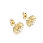 Luminary Round Brilliant Sunburst Cluster Stud Earrings