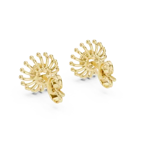 Luminary Round Brilliant Sunburst Cluster Stud Earrings - Image 4