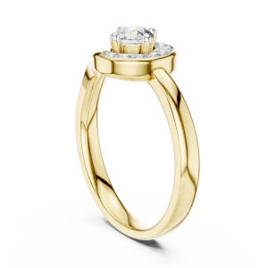 Luminary Round Brilliant Pavé-Set Solitaire Ring - Image 3